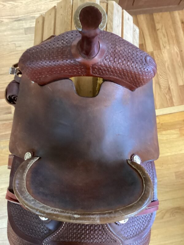 13.5" Saddle Barn RO Roping/Ranch Saddle w Br Collar & Fl Cnch - Image 6