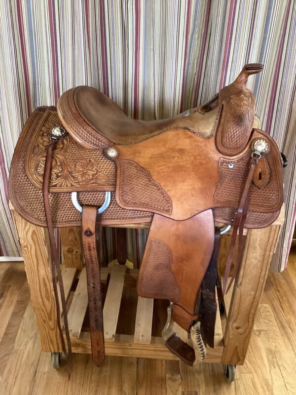 16.5" Martin Reining Saddle w/ Fl Cinch - FQB/Wide/7" - Image 5