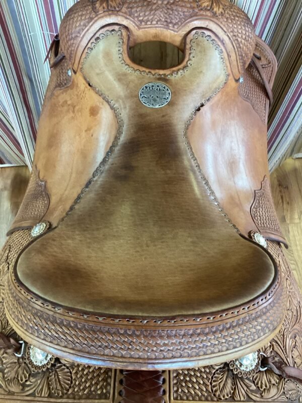 16.5" Martin Reining Saddle w/ Fl Cinch - FQB/Wide/7" - Image 7