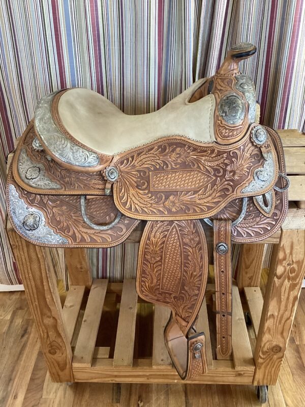 14.5" Silver Mesa Show Saddle - 6.5"/SQB/Narrow - Image 2