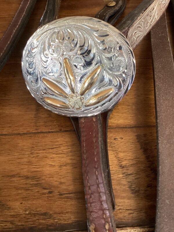 Dale Chavez Show Headstall w Reins & Breast Collar - Image 4