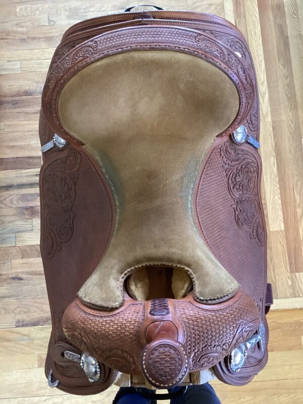 16" Bob's Tanya Jenkins Reining Saddle - Med Tree - Image 9