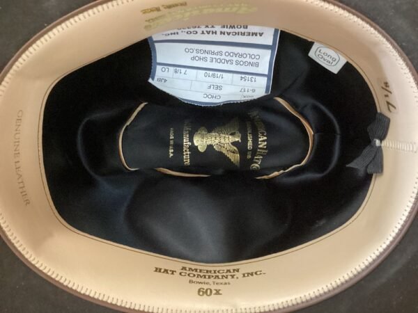The American Brown Felt Hat 60X - 7 1/8 - Image 2