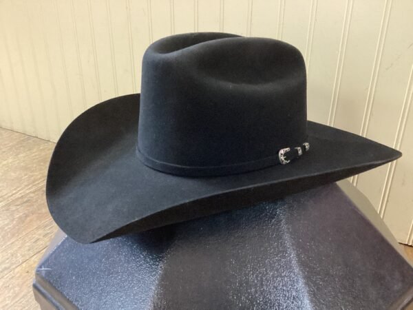 Stetson Black Felt Hat 80X - 7 1/4