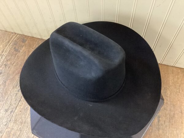 Stetson Black Felt Hat 80X - 7 1/4 - Image 5