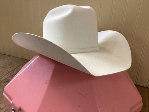 The American White Cowboy Hat Sz - 40X - 7 1/4 L/O - Image 2