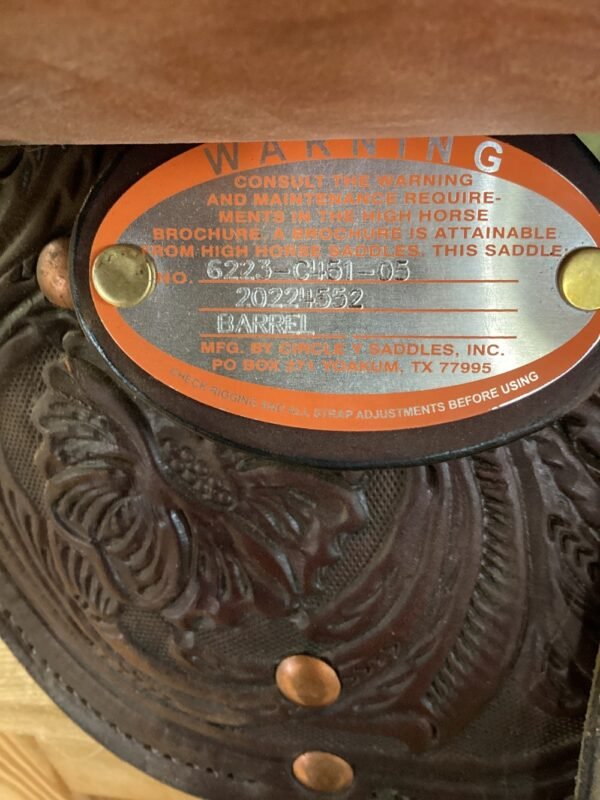 14.5” Circle Y High Horse Barrel Saddle - Image 8