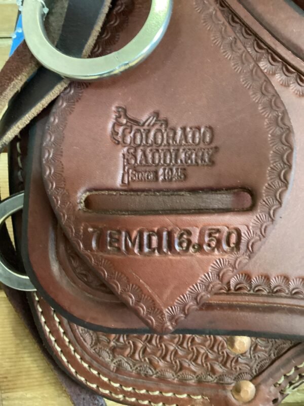 16.5" CO Saddlery Elk Mtn Trail Saddle w/ Fl Cinch - Image 2