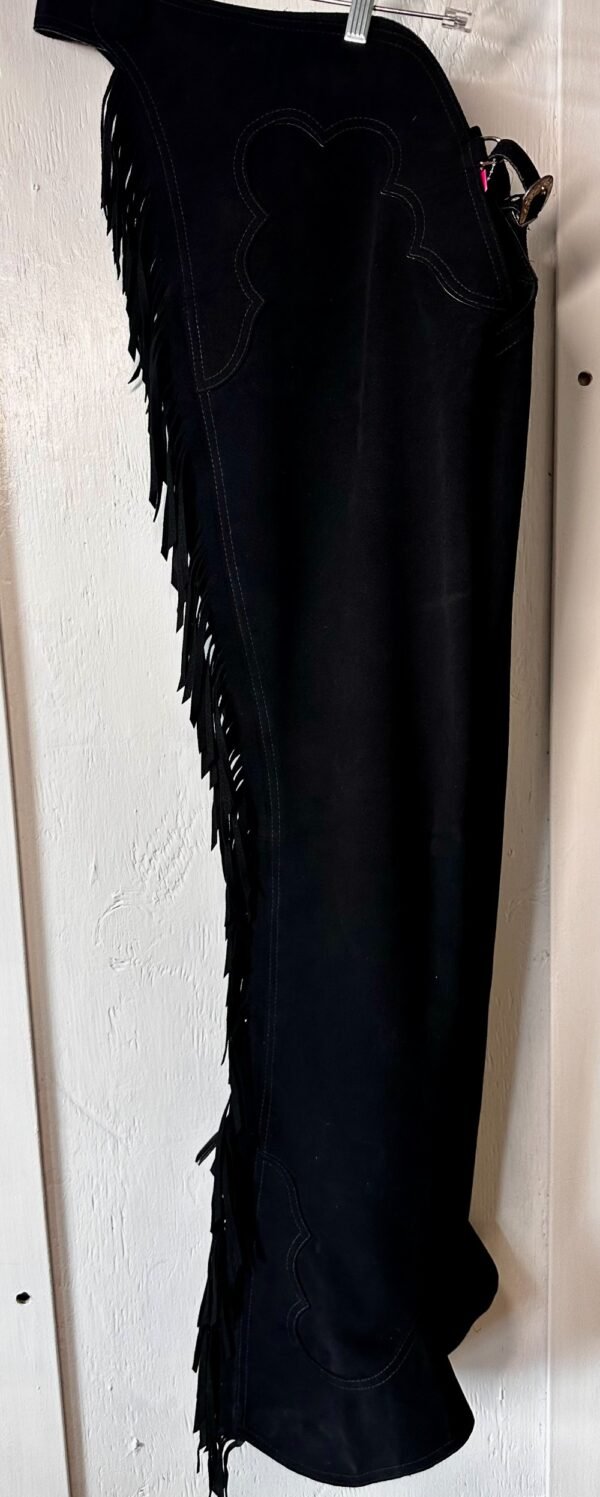 Hobby Horse Black Ultra Suede Show Chaps Sz M