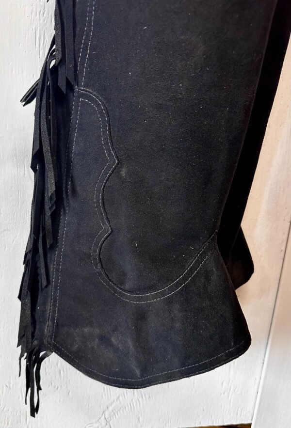 Hobby Horse Black Ultra Suede Show Chaps Sz M - Image 4