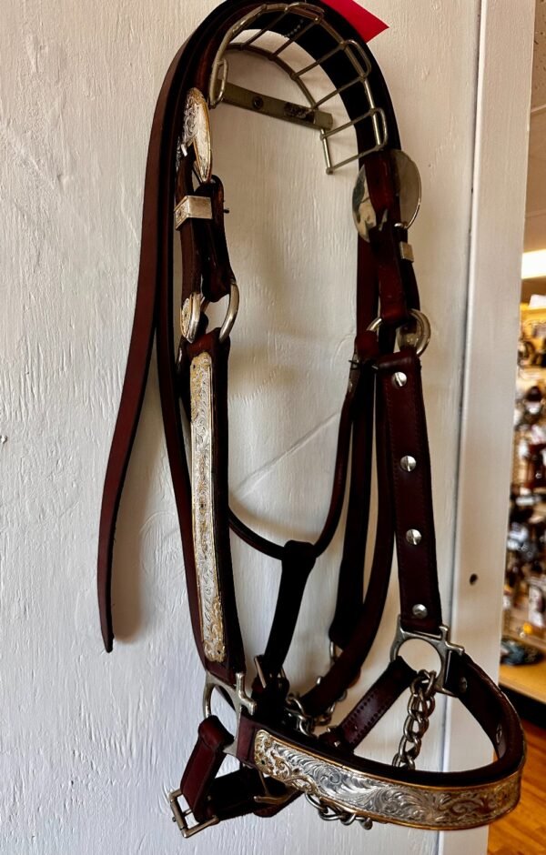Broken Horn Show Halter with Lead