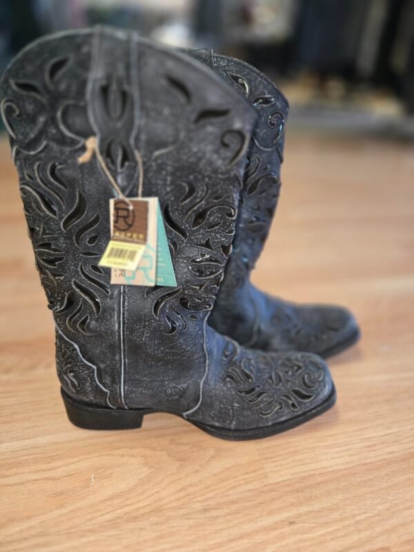 Roper Black Bella Square Toe Women's Boot - SZ 7