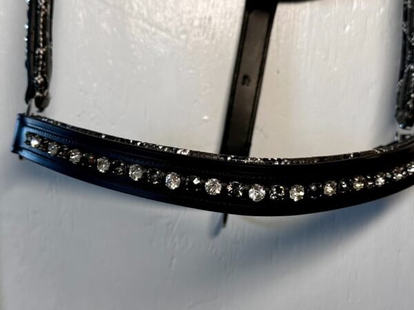 Leather Warmblood Halter with Crystals - Image 5