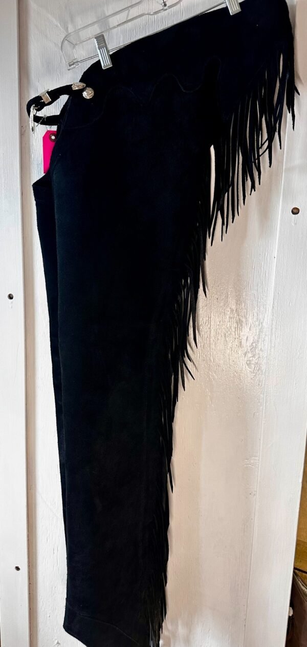 Black Full Grain Show Chaps Sz S/M