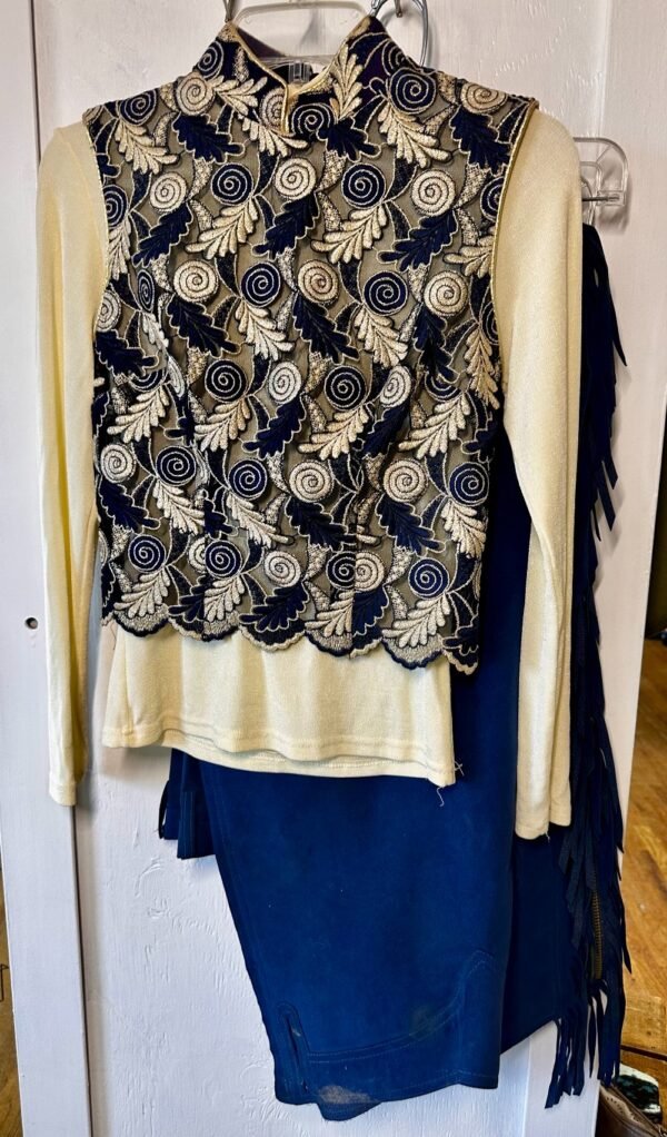 Hobby Horse Complete Navy and Cream Show Outfit Sz YM - Image 3