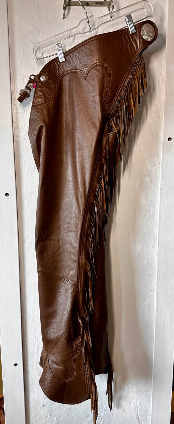 Showtime Design Smooth Leather Brown Show Chaps Sz S?