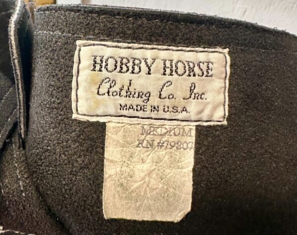 Hobby Horse Black Ultra Suede Show Chaps Sz M - Image 2