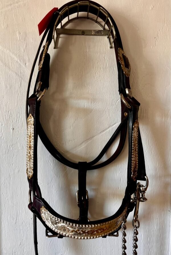 Kathys Show Halter with Blue Crystals and Lead - Image 4