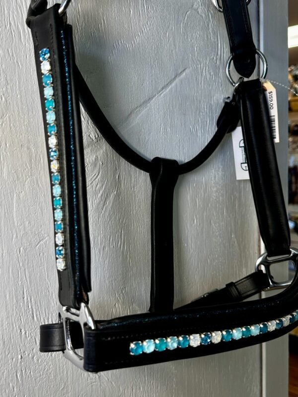 Leather Horse Halter with Crystals - Image 3