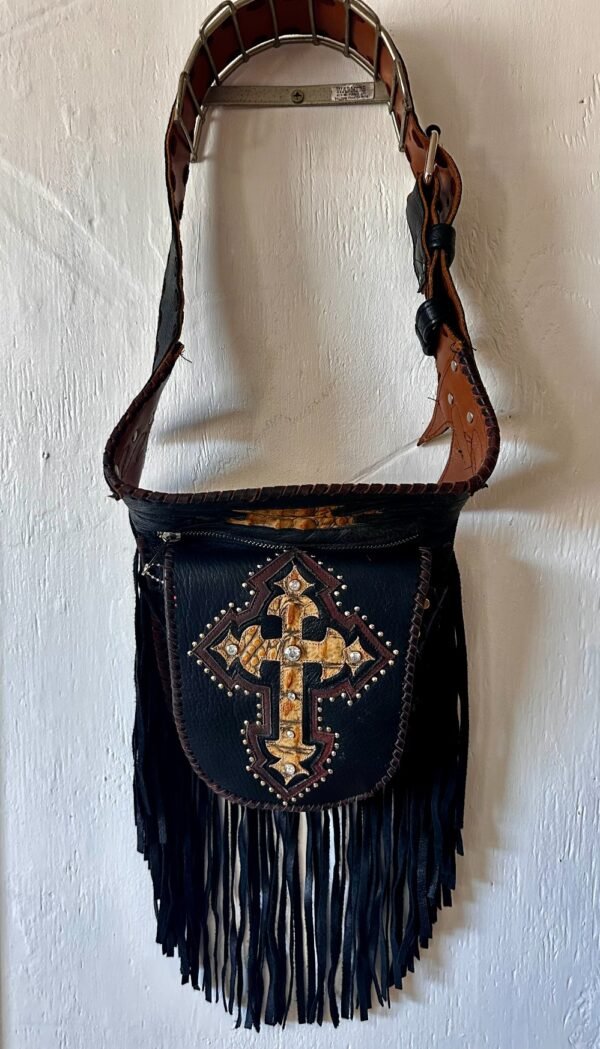 Tribe America Leather Belt Style Purse Size S